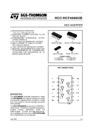 Datasheet HCC4069UBF производства STMicroelectronics