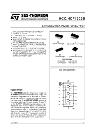 Datasheet HCC4502B производства STMicroelectronics