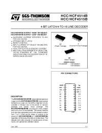 Datasheet HCC4514BF производства STMicroelectronics