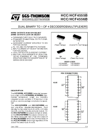 Datasheet HCC4555BF производства STMicroelectronics