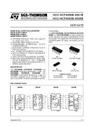 Datasheet HCF4001B производства STMicroelectronics
