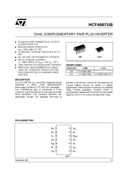 Datasheet HCF4007UM013TR производства STMicroelectronics