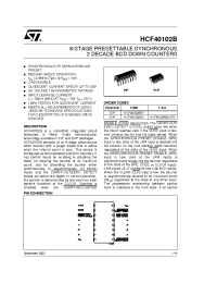 Datasheet HCF40102 производства STMicroelectronics