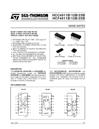 Datasheet HCF4011B производства STMicroelectronics