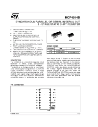 Datasheet HCF4014M013TR производства STMicroelectronics