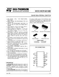 Datasheet HCF4016B производства STMicroelectronics