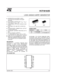 Datasheet HCF40182BEY производства STMicroelectronics