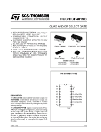Datasheet HCF4019BC1 производства STMicroelectronics