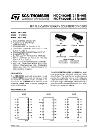 Datasheet HCF4020BEY производства STMicroelectronics