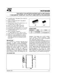 Datasheet HCF4033 производства STMicroelectronics