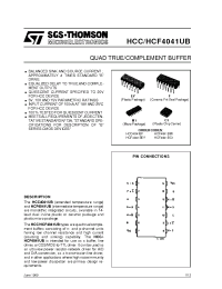 Datasheet HCF4041UB производства STMicroelectronics