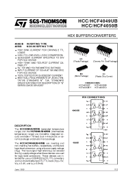 Datasheet HCF4049UBF производства STMicroelectronics