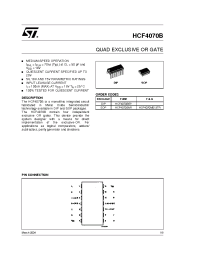 Datasheet HCF4070M013TR производства STMicroelectronics