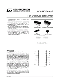 Datasheet HCF4585BC1 производства STMicroelectronics