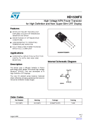 Datasheet HD1530FX производства STMicroelectronics