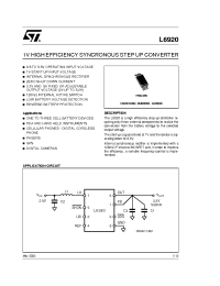Datasheet L6920D производства STMicroelectronics