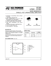Datasheet LF251 производства STMicroelectronics