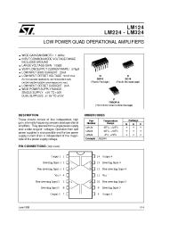 Datasheet LM124N производства STMicroelectronics