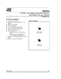 Datasheet M25P64-VME6 производства STMicroelectronics