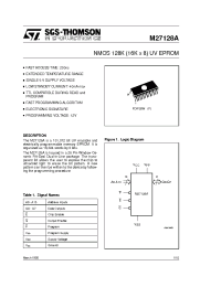 Datasheet M27128A-20F1 производства STMicroelectronics