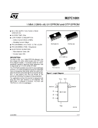 Datasheet M27C1001-10B1X производства STMicroelectronics