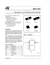 Datasheet M27C1024-10B1TR производства STMicroelectronics
