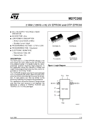Datasheet M27C202-100F1TR производства STMicroelectronics