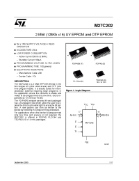 Datasheet M27C202-70-1 производства STMicroelectronics