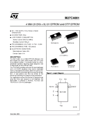 Datasheet M27C4001-45XL1X производства STMicroelectronics