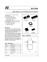 Datasheet M27C4002-10F6X производства STMicroelectronics