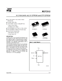 Datasheet M27C512-15-1 производства STMicroelectronics