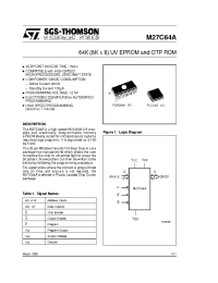 Datasheet M27C64A-15C1X производства STMicroelectronics