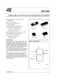 Datasheet M27C800-100M6TR manufacturer STMicroelectronics