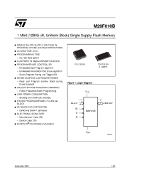 Datasheet M29F010B70K6F производства STMicroelectronics