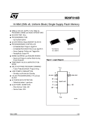 Datasheet M29F016B55N1T производства STMicroelectronics