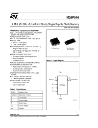 Datasheet M29F040B70N1T производства STMicroelectronics