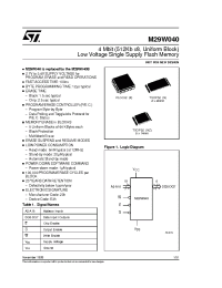 Datasheet M29W040 производства STMicroelectronics
