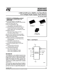 Datasheet M29W400T-100ZA1R производства STMicroelectronics