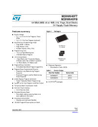 Datasheet M29W640FT60N6E производства STMicroelectronics