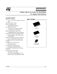 Datasheet M29W800DB70ZA1T производства STMicroelectronics