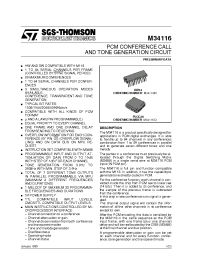 Datasheet M34116 производства STMicroelectronics