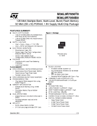 Datasheet M36L0R7050B0ZAQ производства STMicroelectronics