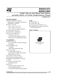 Datasheet M36W416BG85ZA1T производства STMicroelectronics