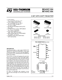 Datasheet M54HC164 производства STMicroelectronics