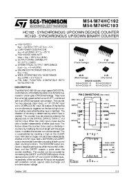 Datasheet M54HC192M1R производства STMicroelectronics