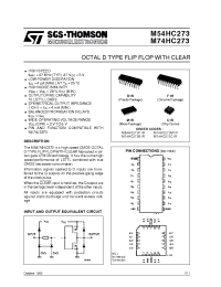 Datasheet M54HC273 производства STMicroelectronics