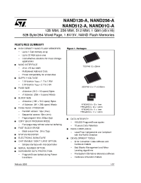 Datasheet NAND01GR3A0AZB6F manufacturer STMicroelectronics