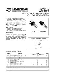 Datasheet SGSF313PI производства STMicroelectronics