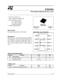 Datasheet STB7003 производства STMicroelectronics