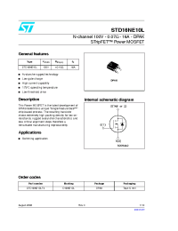 Datasheet STD16NE10LT4 производства STMicroelectronics